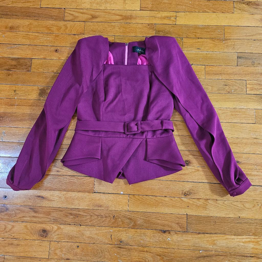 BGL Blazer Purple Long Sleeve Size Small